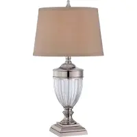 QUOIZEL Dennison Lampe de table E27 Nickel poli (E27)