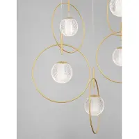 Nova Luce ATOS LED Suspension or 32W blanc chaud 200x52,5cm 9695235