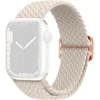 Cover-Discount Apple Watch 44/45/46/49mm - Bracelet de remplacement en tissu nylon tressé (Nylon), Sangles de montre, Gris