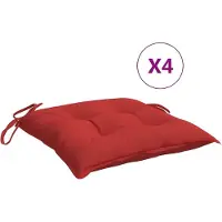 vidaXL Coussins de palette lot de 4 rouge 50x50x7 cm tissu oxford