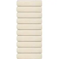 vidaXL Essuie-mains 10 pcs crème 50x100 cm 360 g/m² 100% coton