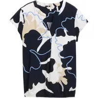 Tom Tailor Chemisier beige / marine / bleu clair / blanc