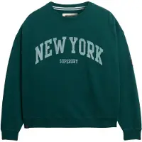 Superdry Femme Sweat OverTaille à col Rond Athletic Essentials Vert Taille: 42