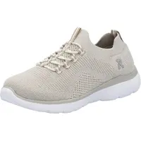 Rieker Baskets basses Knitup 191 pour femmes, couleur beige, style décontracté