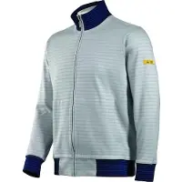 HB Tempex Veste sweat ESD Conductex Cotton Knit, gris argenté, taille : M (M)