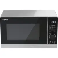 Sharp YC-PS204AE-S, Four à micro-ondes 20 litres, 700W, 10 niveaux de puissance, contrôle semi-numérique, argenté