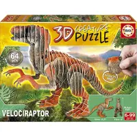 Educa Puzzle 3D Velociraptor 64 pièces