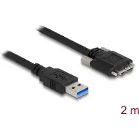 DeLOCK USB-A 5 Gbps Kabel St zu Micro-B St, 2 Schrauben 2m
