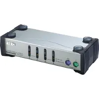 Aten CS-84A Commutateur KVM, câble inclus, Commutateur KVM, Argent