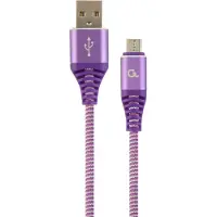 Cablexpert CC-USB2B-AMMBM-1M-PW Câble USB 2.0 Micro-USB B USB A Violet, Blanc