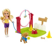 Barbie Chelsea Dresseur de chiens Set de jeu avec poupée et accessoires