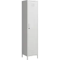 En.casa Armoire 'Seinäjoki' 180x38x38 cm acier blanc
