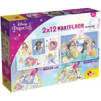 Liscianigiochi Supermaxi Puzzle Double Face 2X12El. 50X35Cm Princesses 86566 Lisciani P12