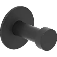 Alles im griff Crochet pour manteaux Pirwa 1 avec plaque ø 30 mm, profondeur 32 mm, acier noir mat