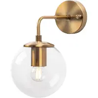 Opviq , applique murale vintage en métal (15 x 27 x 25 cm), cuivre, IP20 | Douille E14, 40 W max., cache en verre | Idéale pour les intérieurs de style industriel, design élégant.