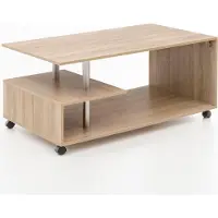 Wohnling Table basse design WL5.735 105 x 48,5 x 60 cm Sonoma Pivotant