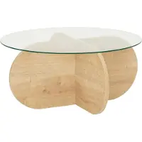 Skye Decor , Bubble - Sapphire Oak, Couchtische, Saphir-Eiche, Glas, 75 x 35 x 75 cm