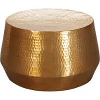 Wohnling Table basse MAHESH 60x36x60 cm aluminium Table d'appoint or