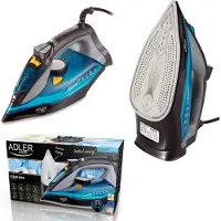 Adler Fer à repasser AD 5032 Fer à repasser sec Semelle en céramique Noir, bleu, gris 2400 W