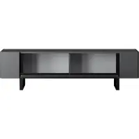 Skye Decor , Yildiz - Anthracite, Noir, Meuble TV, Anthracite, PANNEAUX DE PARTICULES 100 % MÉLAMINÉS, 180 x 50 x 30 cm