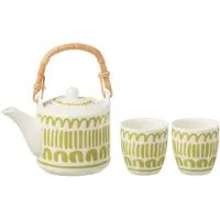 J-Line Set 3 theieres set ligne coffret ceramique vert