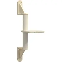 vidaXL Arbre à chat avec colonne griffoir murale Crème 85,5 cm