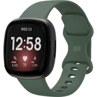 Strap-it Strap classique en silicone - Fitbit Versa 3 (vert foncé)