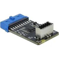 DeLOCK USB 3.0 à (4 cm), Adaptateur données + vidéo, Noir