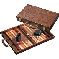 Philos Coffret de backgammon SYROS en noyer