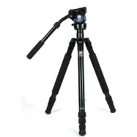 Sirui R-2004 avec trépied de studio VH-10 en aluminium avec tête (Métal), Trépied, Noir