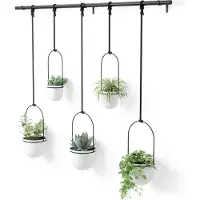 Umbra Ensemble de 5 pots de fleurs à suspendre en mélamine blanc