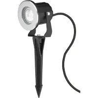 LCD Projecteur extérieur Licht Creativ Design, modèle LB25, en aluminium moulé sous pression, de couleur noire, avec culot GU10, puissance maximale de 35W