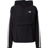 Adidas Veste de sport 'ESSENTIALS 3-STRIPES LIFESTYLE WOVEN' noir / blanc