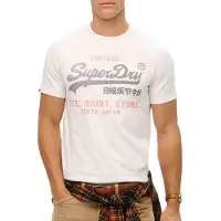 Superdry pour homme. M1012212A T-shirt Heritage blanc (M), Casuel, Coton, Manche courte