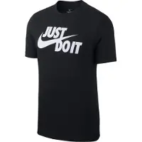 Nike T-Shirt 'Swoosh' noir / blanc