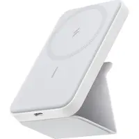 Anker PowerCore Batterie Externe Sans Fil avec Aimant MagSafe et Support 5000 mAh Blanc