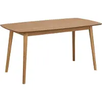 Ebuy24 Naila Table de salle à manger 80 x 150 cm , finition chêne délavé.