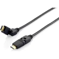 Equip HDMI (Typ A) — HDMI (Typ A) (2 m), Câble vidéo, Noir