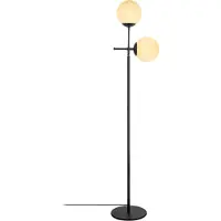 Opviq , lampadaire moderne avec structure en métal et abat-jour en verre, hauteur 174 cm, 34 x 15 cm, 2 x E27 max. 40 W, IP20, câble de 350 cm, design élégant pour l'hôtellerie et la maison.