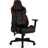 Sense7 Fauteuil gaming Sentinel noir et rouge - Fauteuil de bureau ergonomique, supportant jusqu'à 150 kg, accoudoirs 3D, fonction bascule, fauteuil de direction, fauteuil pour PC