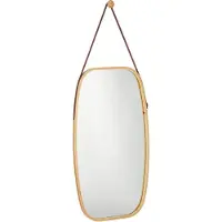 Relaxdays Miroir à accrocher ovale avec lanière (43.50 x 76.50 cm)