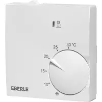 Eberle Régulateur d'ambiance blanc actif extra plat, 5 - 30 degrés, avec réduction de la température