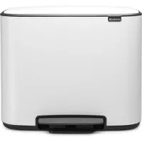Brabantia Bo Pedal Bin 11 + 23 Litres Blanc