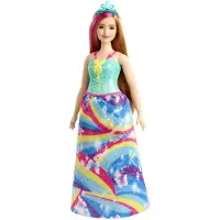 Barbie Dreamtopia Poupée princesse, (blond roux et cheveux roses), poupée à habiller