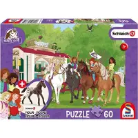 Schmidt Puzzle Schleich Meeting 60 pièces + figurine Schleich
