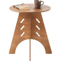 SoBuy Table d'appoint Ronde en Bois Tenon-Mortaises