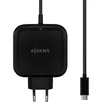 Aisens ASCH-1PD65WL-BK/ 1xUSB Type-C/ Chargeur mural 65W
