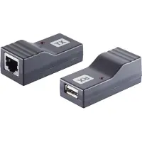 S-Conn S/CONN maximum connectivity SET d'extension USB via câble cat 5e / cat 6 transmission jusqu'à 50m, pas d'alimentation nécessaire (75608)