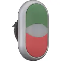 Eaton M22-DDL-GR Rmq-titande bouton-poussoir lumineux à rappel 2X encastrée titane/vert/rouge