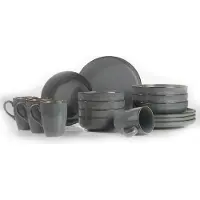 Hermia Concept , MOD16Y2730P01, Services de table, Service de table (16 pièces), Gris, Porcelaine, 24 x 24 cm